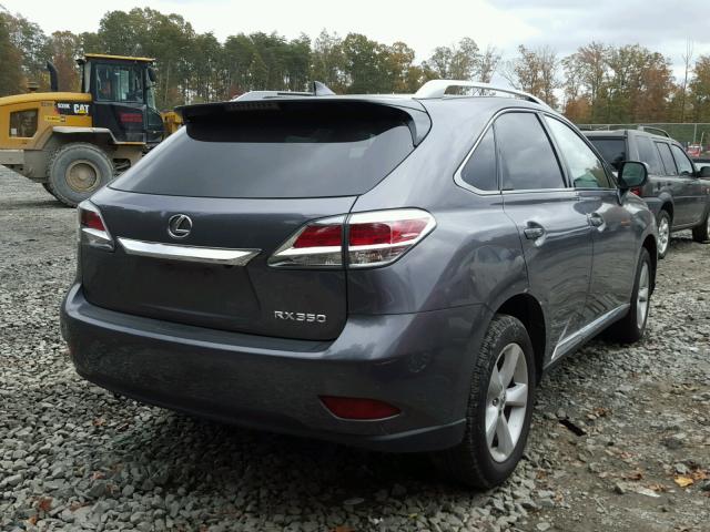 2T2BK1BA3FC280943 - 2015 LEXUS RX 350 GRAY photo 4