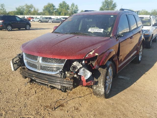 3D4PG1FGXBT540534 - 2011 DODGE JOURNEY MA RED photo 2