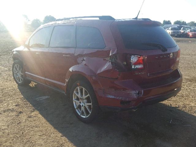 3D4PG1FGXBT540534 - 2011 DODGE JOURNEY MA RED photo 3