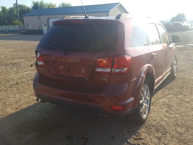 3D4PG1FGXBT540534 - 2011 DODGE JOURNEY MA RED photo 4