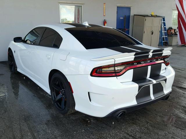 2C3CDXL96JH202797 - 2018 DODGE CHARGER SR WHITE photo 3