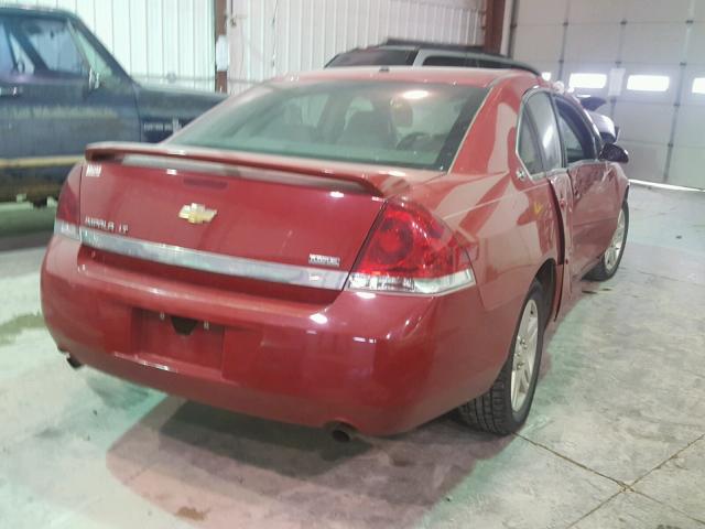 2G1WC583581254454 - 2008 CHEVROLET IMPALA LT RED photo 4