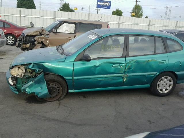 KNADC163026065251 - 2002 KIA RIO CINCO GREEN photo 9