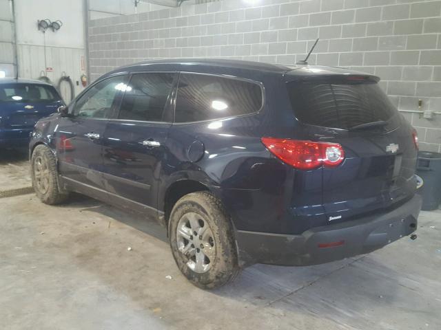 1GNKREEDXBJ339862 - 2011 CHEVROLET TRAVERSE L BLUE photo 3