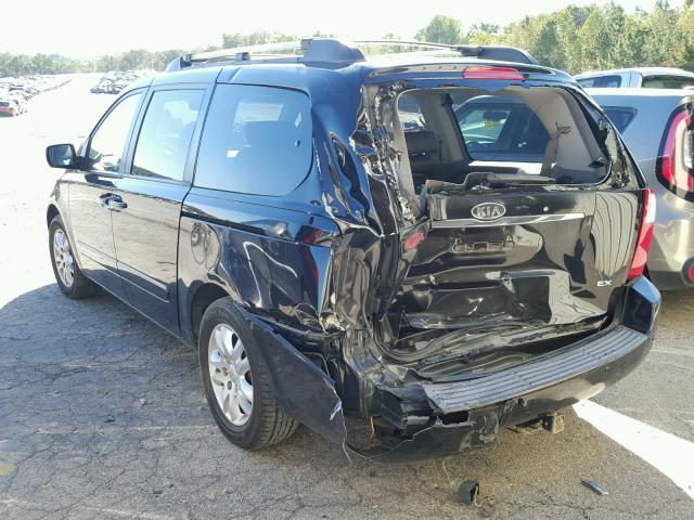 KNDMB233976143047 - 2007 KIA SEDONA PURPLE photo 3