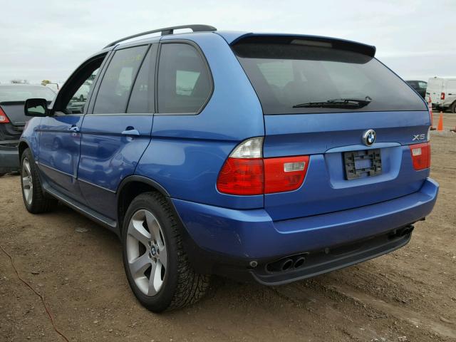 5UXFB535X5LV17075 - 2005 BMW X5 4.4I BLUE photo 3