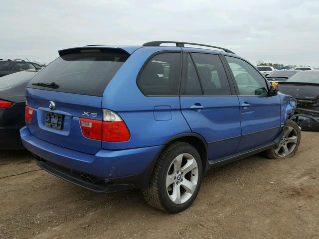 5UXFB535X5LV17075 - 2005 BMW X5 4.4I BLUE photo 4