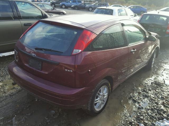 1FAFP31N76W156937 - 2006 FORD FOCUS ZX3 BURGUNDY photo 4