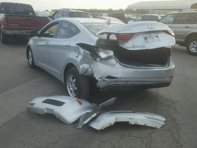 5NPDH4AE4EH521731 - 2014 HYUNDAI ELANTRA SE SILVER photo 3