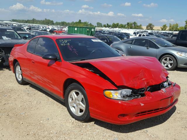 2G1WW12E459197526 - 2005 CHEVROLET MONTE CARL წითელი ფოტო 1
