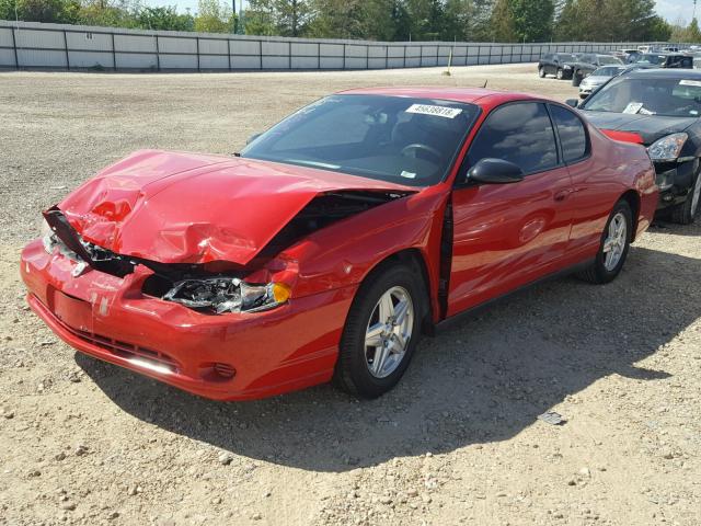 2G1WW12E459197526 - 2005 CHEVROLET MONTE CARL წითელი ფოტო 2