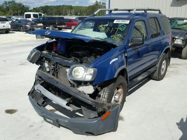 5N1ED28TX2C556575 - 2002 NISSAN XTERRA XE BLUE photo 2