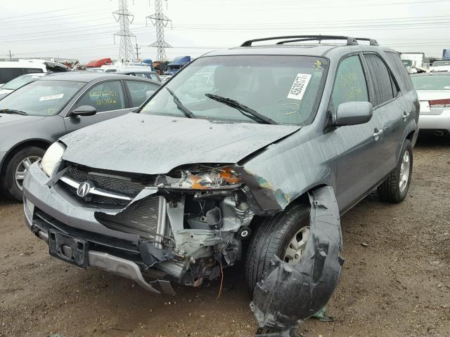 2HNYD18272H518215 - 2002 ACURA MDX GRAY photo 2