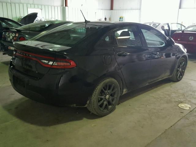 1C3CDFAA8GD593092 - 2016 DODGE DART SE BLACK photo 4