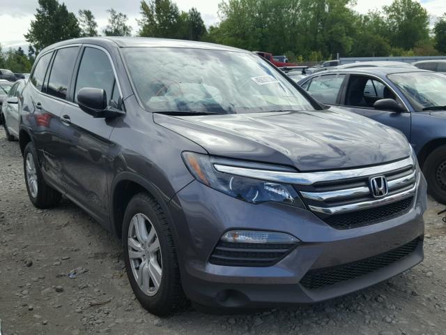 5FNYF5H15HB031141 - 2017 HONDA PILOT LX GRAY photo 1