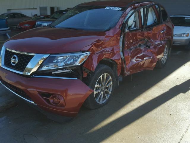 5N1AR2MN0EC713834 - 2014 NISSAN PATHFINDER BURGUNDY photo 2