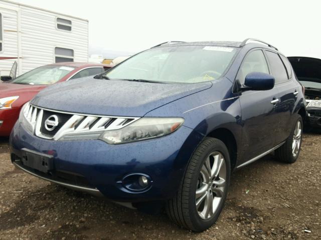 JN8AZ1MW4AW100104 - 2010 NISSAN MURANO BLUE photo 2