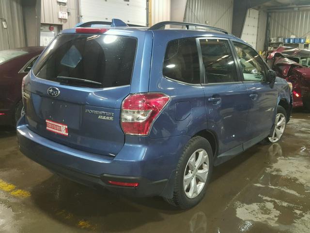 JF2SJADC1GH494432 - 2016 SUBARU FORESTER 2 BLUE photo 4