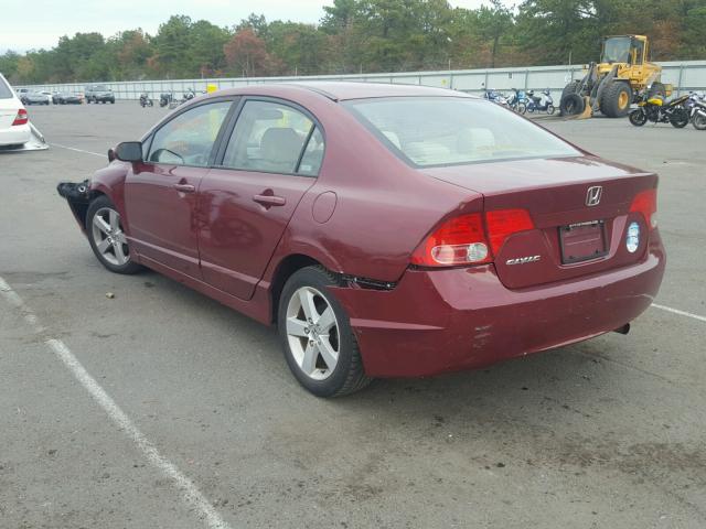 1HGFA16807L029065 - 2007 HONDA CIVIC EX BURGUNDY photo 3