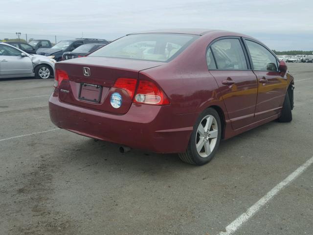 1HGFA16807L029065 - 2007 HONDA CIVIC EX BURGUNDY photo 4