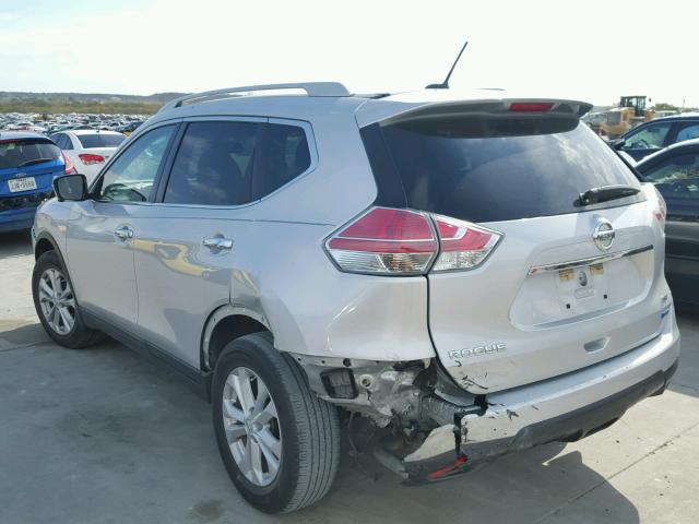 5N1AT2MT2EC788907 - 2014 NISSAN ROGUE S SILVER photo 3