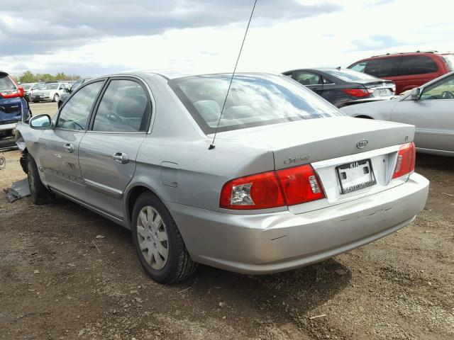 KNAGD126955410040 - 2005 KIA OPTIMA LX SILVER photo 3