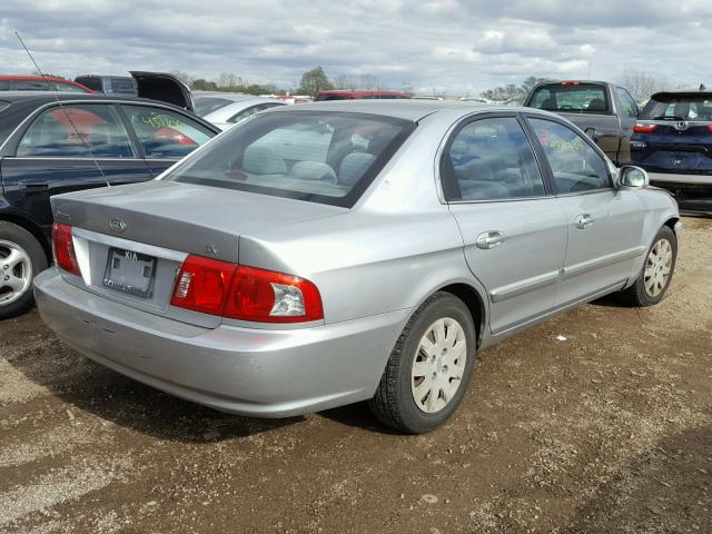 KNAGD126955410040 - 2005 KIA OPTIMA LX SILVER photo 4