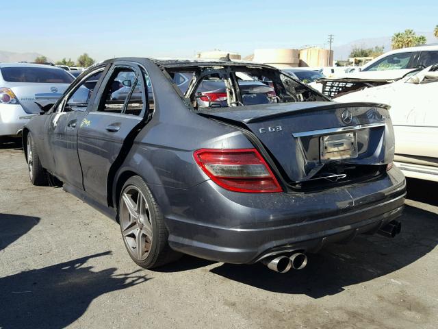 WDDGF77X29F222211 - 2009 MERCEDES-BENZ C 63 AMG CHARCOAL photo 3