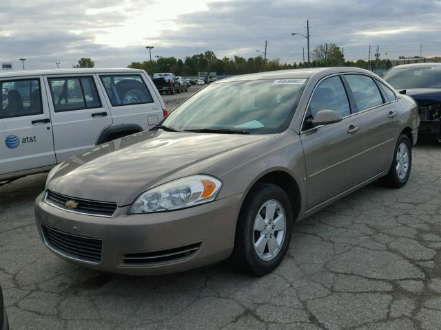 2G1WT55K779155937 - 2007 CHEVROLET IMPALA TAN photo 2