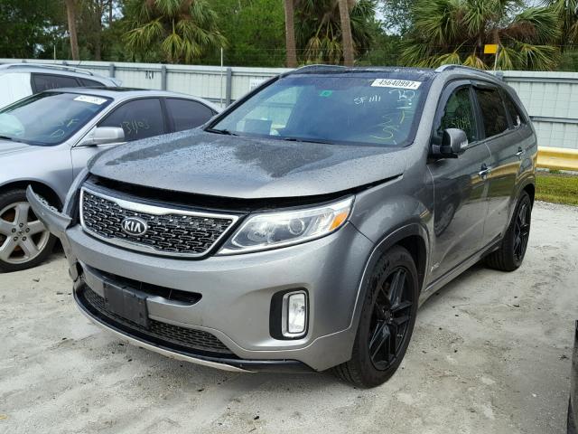 5XYKWDA77EG460400 - 2014 KIA SORENTO SX GRAY photo 2