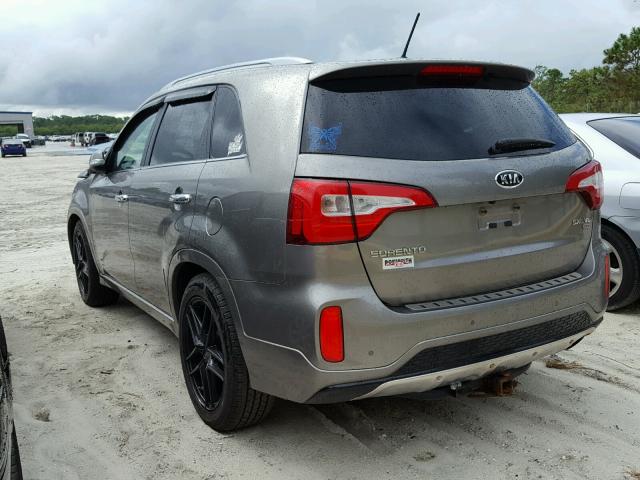 5XYKWDA77EG460400 - 2014 KIA SORENTO SX GRAY photo 3