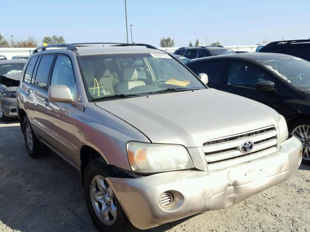 JTEGD21A940088442 - 2004 TOYOTA HIGHLANDER GOLD photo 1