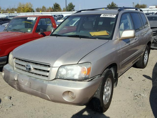 JTEGD21A940088442 - 2004 TOYOTA HIGHLANDER GOLD photo 2