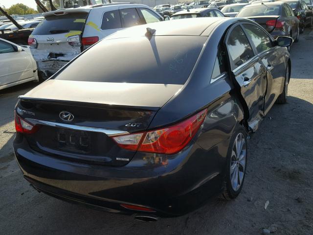 5NPEC4AB0DH604757 - 2013 HYUNDAI SONATA SE BLUE photo 4