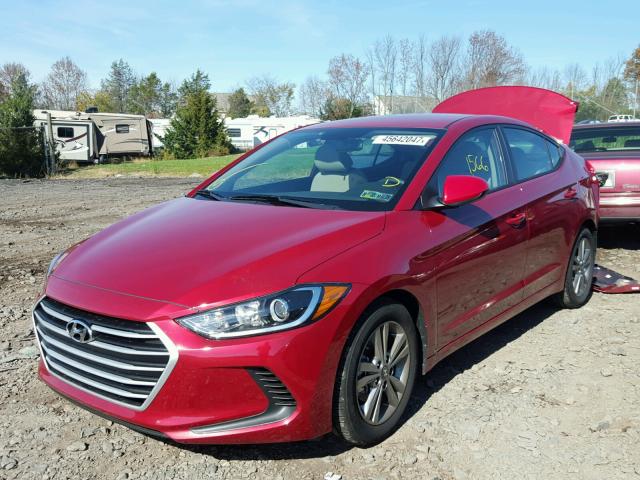 KMHD84LF4HU431300 - 2017 HYUNDAI ELANTRA SE RED photo 2