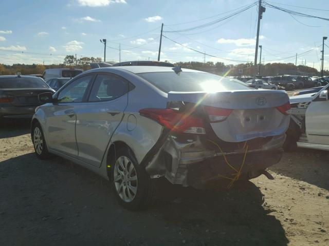 5NPDH4AE6DH207691 - 2013 HYUNDAI ELANTRA GL SILVER photo 3