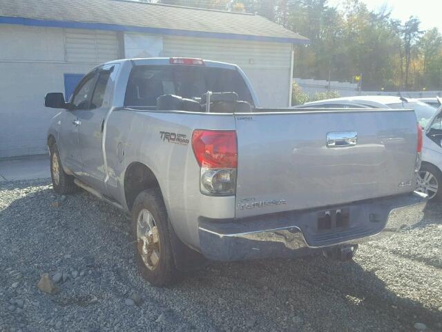 5TBBT54147S452775 - 2007 TOYOTA TUNDRA DOU SILVER photo 3