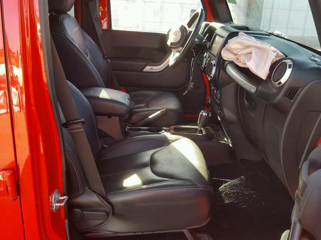1C4BJWFG9FL624237 - 2015 JEEP WRANGLER U RED photo 5