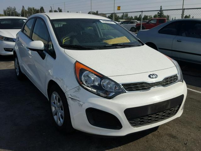 KNADN5A38E6410409 - 2014 KIA RIO EX WHITE photo 1