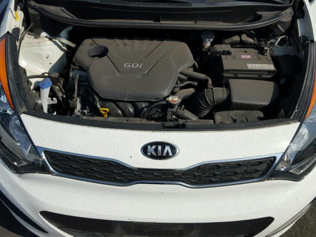 KNADN5A38E6410409 - 2014 KIA RIO EX WHITE photo 7