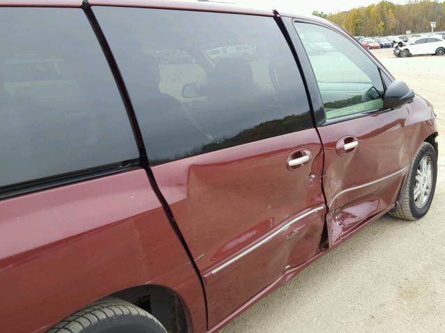 2MRDA22277BJ00563 - 2007 MERCURY MONTEREY MAROON photo 9