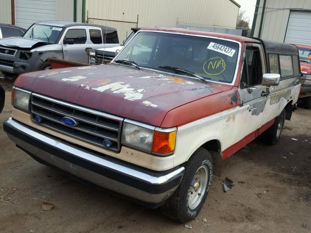 2FTDF15N5MCA55407 - 1991 FORD F150 RED photo 2