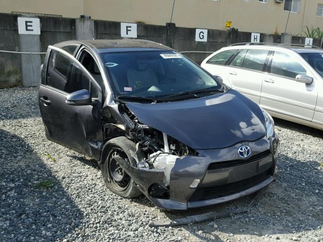 JTDKDTB35E1561639 - 2014 TOYOTA PRIUS C GRAY photo 1