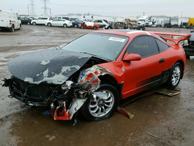 4A3AK44Y2XE146254 - 1999 MITSUBISHI ECLIPSE GS RED photo 2