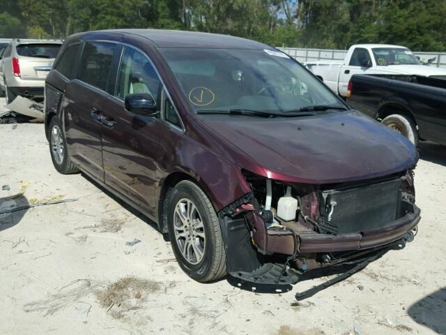 5FNRL5H41CB117076 - 2012 HONDA ODYSSEY EX MAROON photo 1