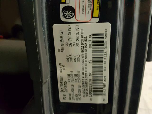 1J4GA59137L101704 - 2007 JEEP WRANGLER S CHARCOAL photo 10