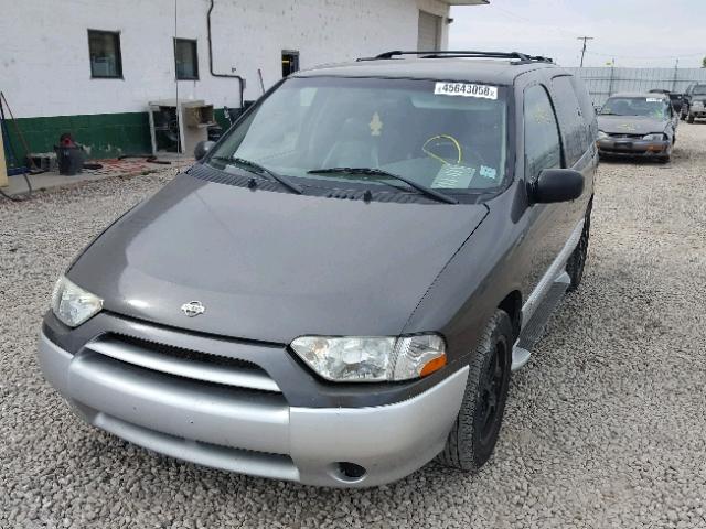 4N2ZN17T72D809860 - 2002 NISSAN QUEST GLE GRAY photo 2