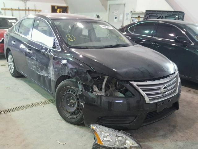 3N1AB7APXDL611071 - 2013 NISSAN SENTRA S BLACK photo 1