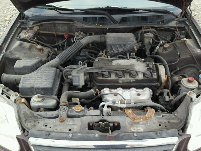 2HGEJ6612YH903930 - 2000 HONDA CIVIC BASE BURGUNDY photo 7