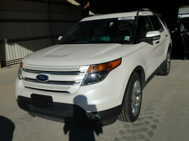 1FM5K7F83EGA85433 - 2014 FORD EXPLORER L WHITE photo 2